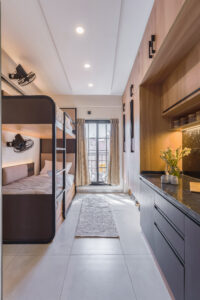Smart storage solutions in small studio apartment interior
