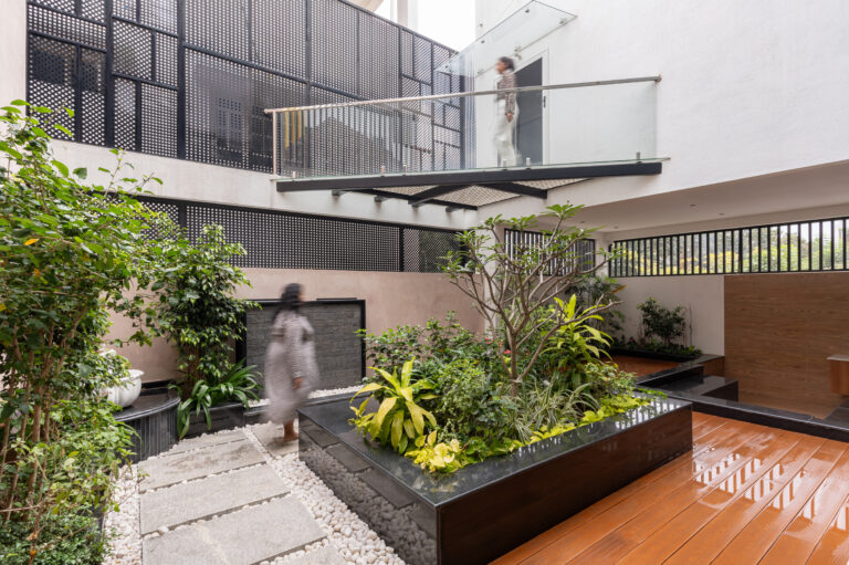 courtyard in a modern luxury residence