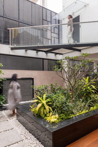 courtyard in a modern luxury residence